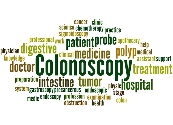 Колоноскопия, концепция облака слов 2 — стоковое фото
