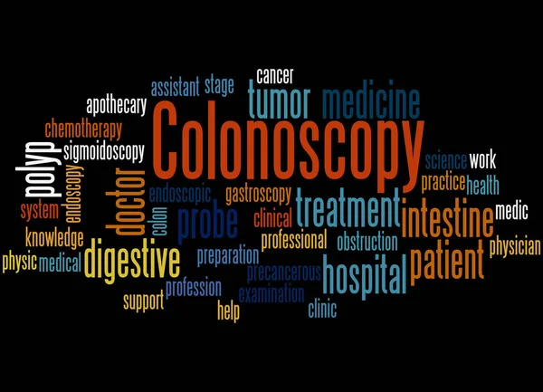 Колоноскопия, концепция облака слов 7 — стоковое фото
