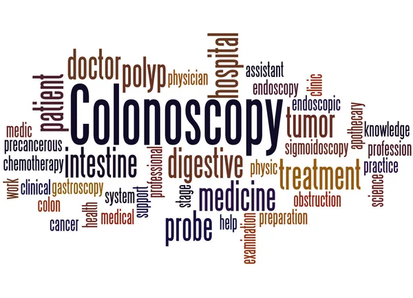 Колоноскопия, концепция облака слов 8 — стоковое фото