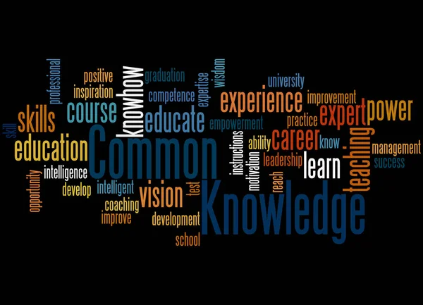 Common Knowledge, word cloud concept 5 — Stock Photo, Image