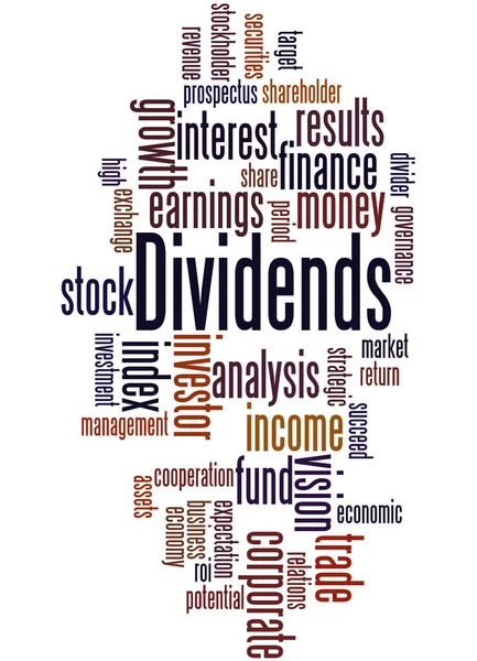 Dividends, word cloud concept 7 — Stock Photo, Image