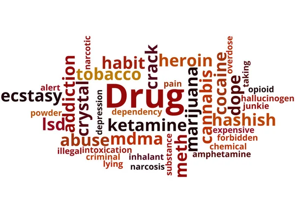 Medicijnnamen, word cloud concept 4 — Stockfoto