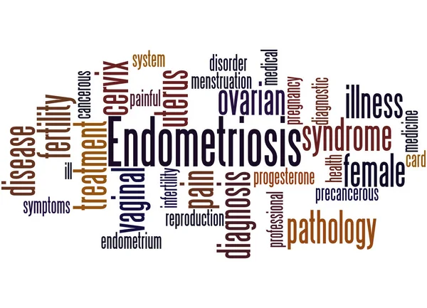 Endometrioza, concept cloud cuvânt 2 — Fotografie, imagine de stoc