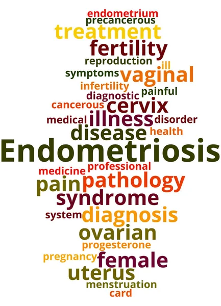 Endometriosis, concepto de nube de palabras 5 — Foto de Stock