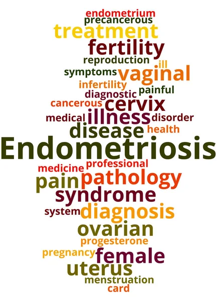 Endométriose, concept de nuage de mots 5 — Photo