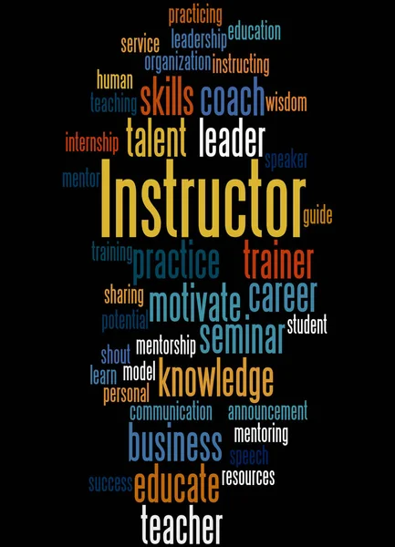 Instructeur, word cloud concept 7 — Stockfoto