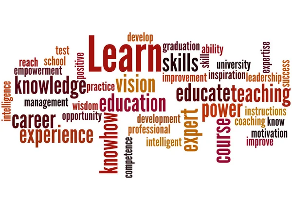Learn, word cloud concept — Stock Photo, Image
