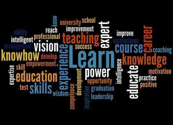 Learn, word cloud concept 3 — Stock Photo, Image