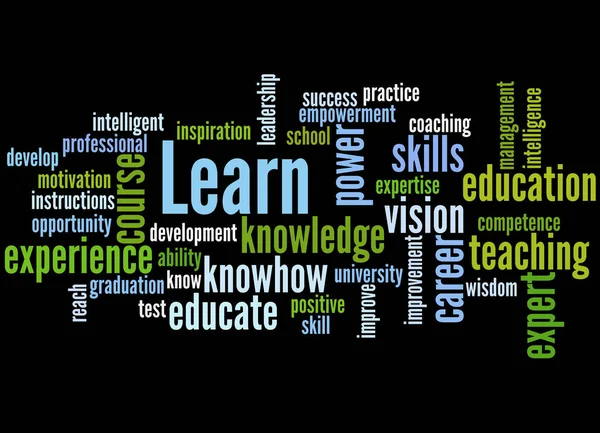 Learn, word cloud concept 8 — Stock Photo, Image