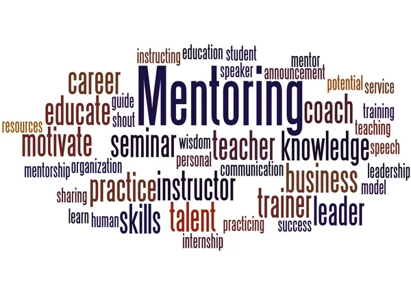 Mentoring, word cloud concept 5 — Stockfoto