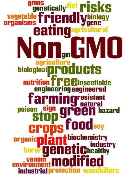 Non OGM, concetto di nuvola di parole 4 — Foto Stock
