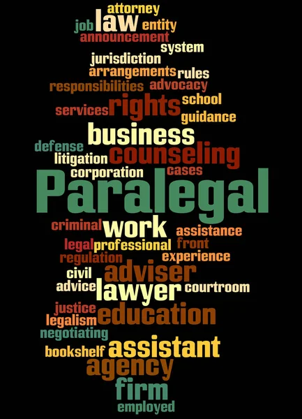 Paralegal, word cloud concept 2 — Stock Photo, Image