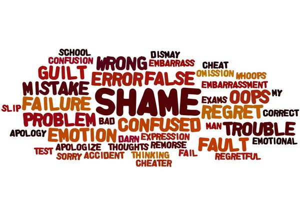 Shame, word cloud concept — Stock Photo, Image