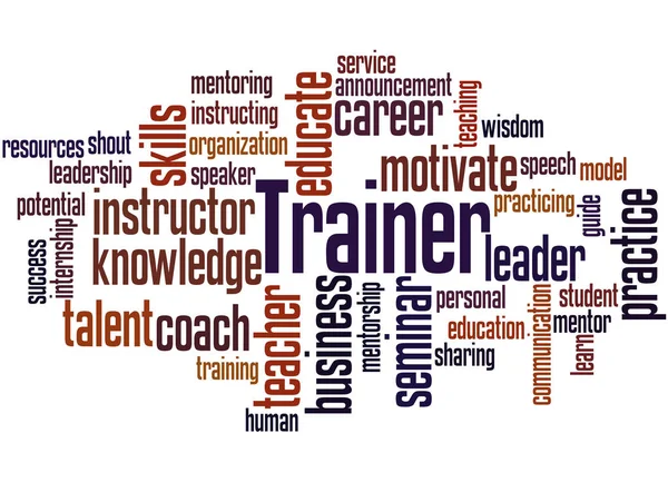 Trainer, word cloud concept 2 — Stockfoto