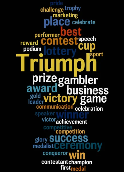 Triumph, word cloud konceptet 7 — Stockfoto