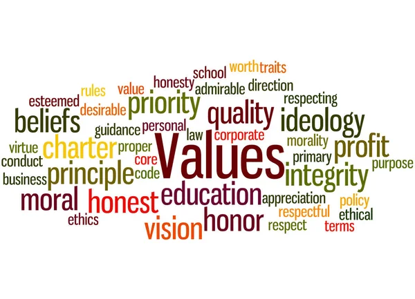 Values, word cloud concept 2 — Stock Photo, Image