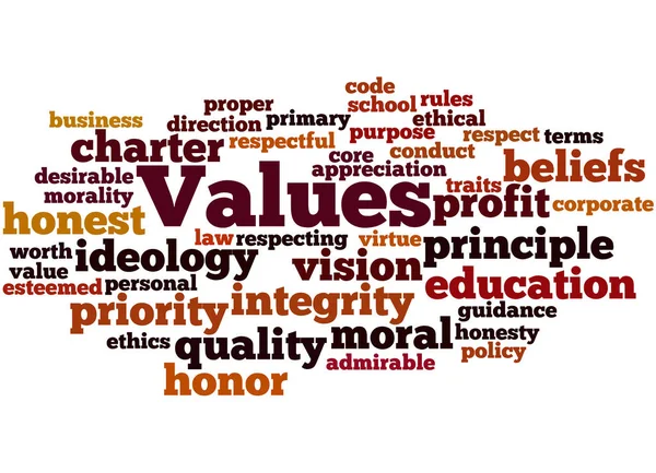 Values, word cloud concept 8 — Stock Photo, Image