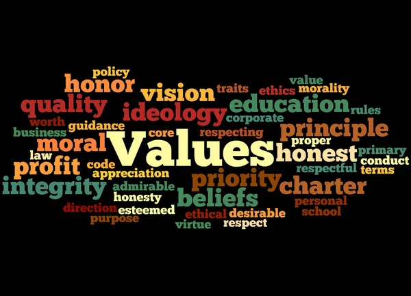 Values, word cloud concept 9 — Stock Photo, Image