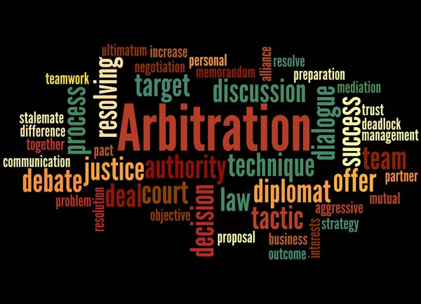 Arbitration, word cloud concept 5 — Stock Photo, Image