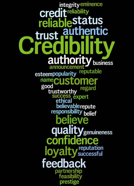 Credibility, word cloud concept 4 — Stock Photo, Image