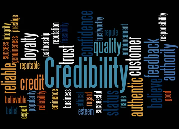 Credibility, word cloud concept 6 — Stock Photo, Image