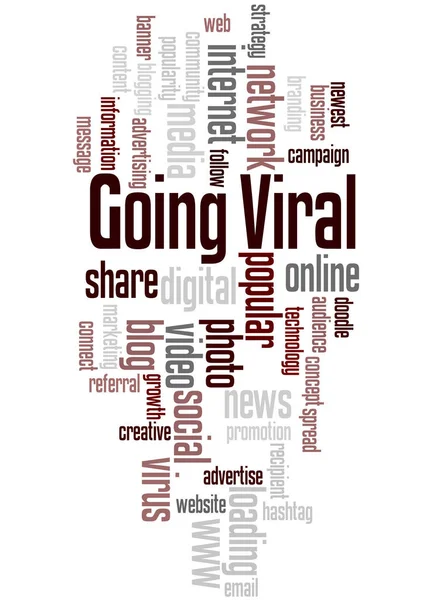 Kommer viral, word cloud konceptet 5 — Stockfoto