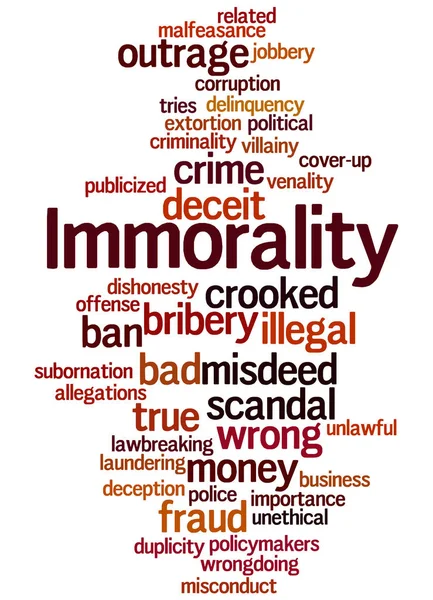 Immoraliteit, word cloud concept 6 — Stockfoto