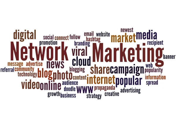 네트워크 마케팅, 워드 클라우드 개념 6 — 스톡 사진