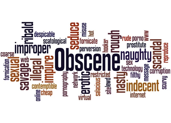Obscent, word cloud konceptet 4 — Stockfoto