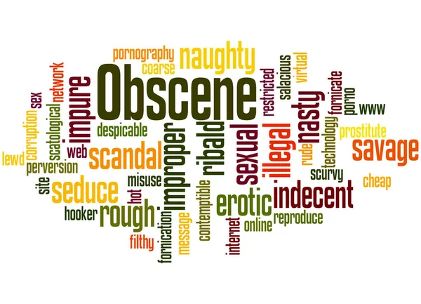 Obscent, word cloud konceptet 5 — Stockfoto