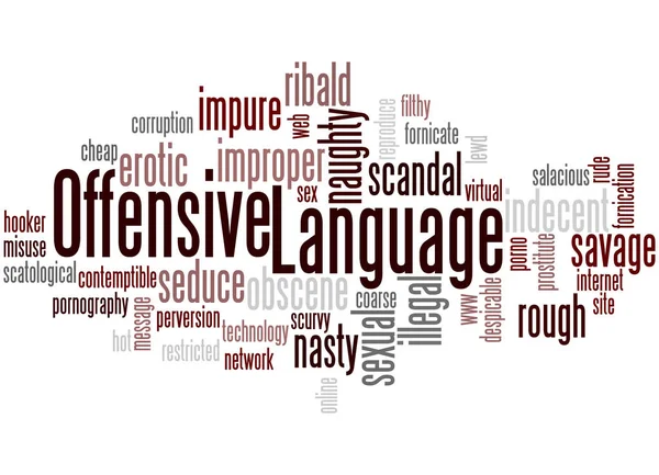 Offensive Language, word cloud concept 6 — Stock Photo, Image