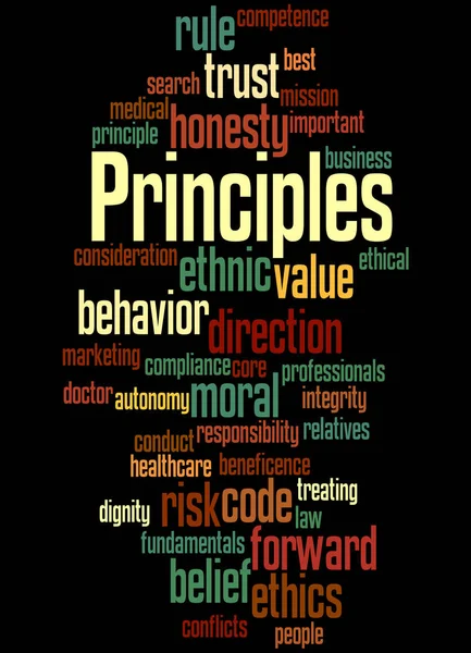 Principles, word cloud concept 6 — Stock Photo, Image
