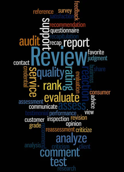 Review, word cloud concept — Stock Photo, Image