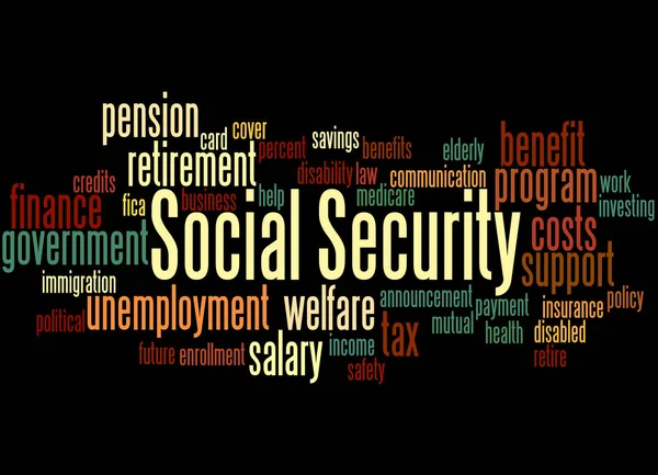 A szociális biztonság, szó felhő fogalmát 4 — Stock Fotó