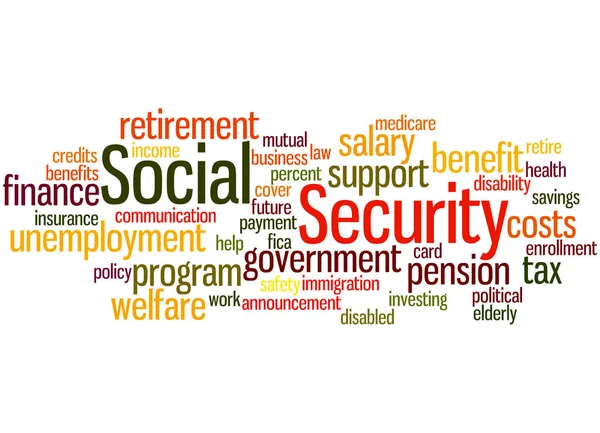 A szociális biztonság, szó felhő fogalmát 7 — Stock Fotó