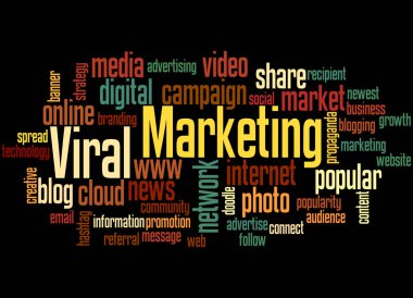 Viral marketing, word cloud concep 4 clipart