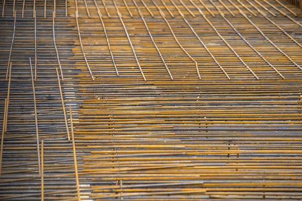 Background of reinforced steel bars — Stock Photo, Image