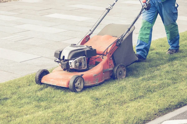 Mowing the lawn in the park 3 — Stock Photo, Image