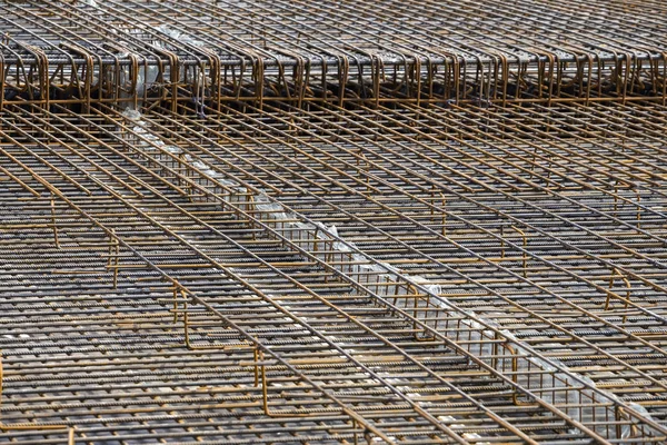 Reinforcing rebar background — Stock Photo, Image