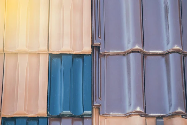 Крупним планом кольоровий глиняний дах плитки фон 2 — стокове фото