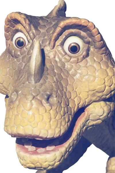 Cabeza de dinosaurio estatua 2 — Foto de Stock