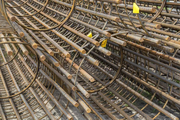 Jaulas de refuerzo de barras de refuerzo — Foto de Stock