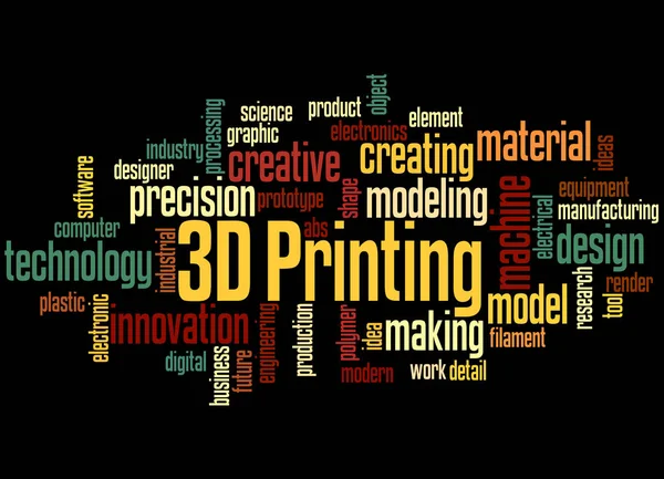 3D nyomtatás, szó felhő fogalmát 5 — Stock Fotó