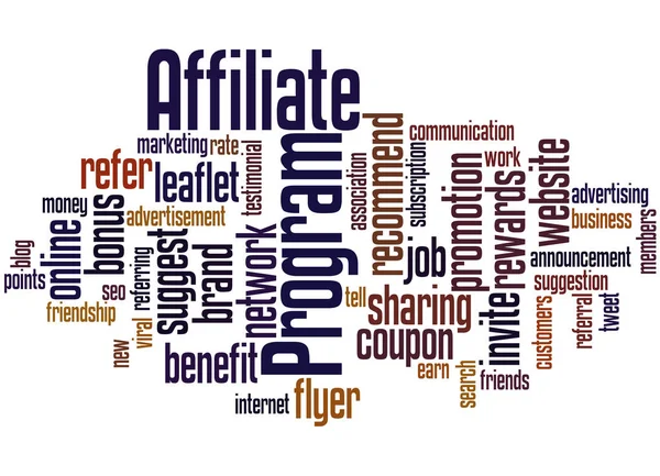 Affiliate programma, word cloud concept 2 — Stockfoto