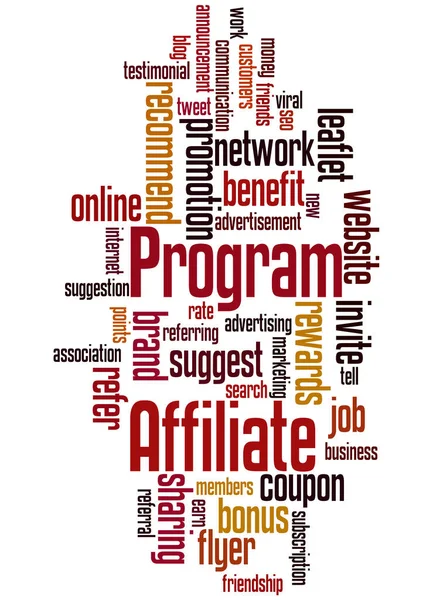 Affiliate programma, word cloud concept 4 — Stockfoto