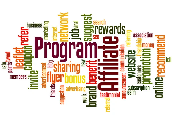 Affiliate programma, word cloud concept 5 — Stockfoto