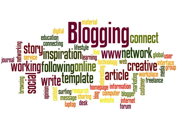 Blogging, kelime bulutu kavramı 5 — Stok fotoğraf