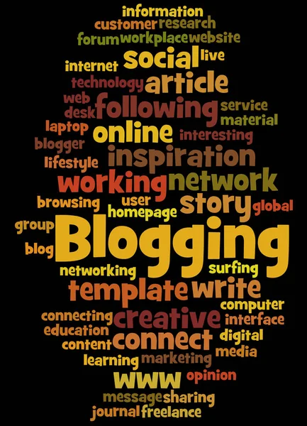 Blogga, word cloud konceptet 6 — Stockfoto
