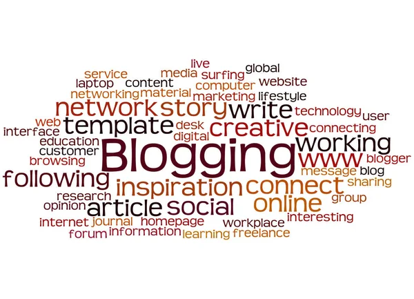 Blogging, kelime bulutu concept 7 — Stok fotoğraf