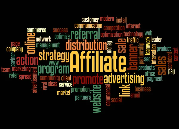 Affiliate, word cloud concept 4 — Stockfoto